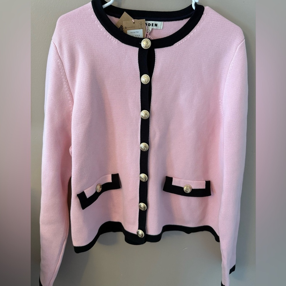 Boden Holly knitted sweater jacket pink size 16-18 new with tags. K0708 - Picture 3 of 6